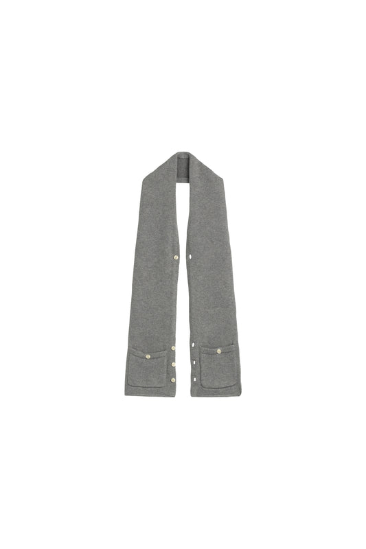 A YOON MAGDA BUTTON DOWN SCARF_GREY