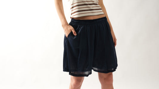 A YOON Clothing Buck pleated basketball shorts lake blue