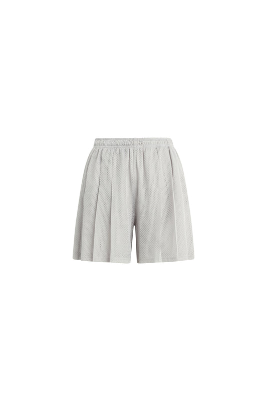 A YOON Clothing Buck pleated basketball shorts silver