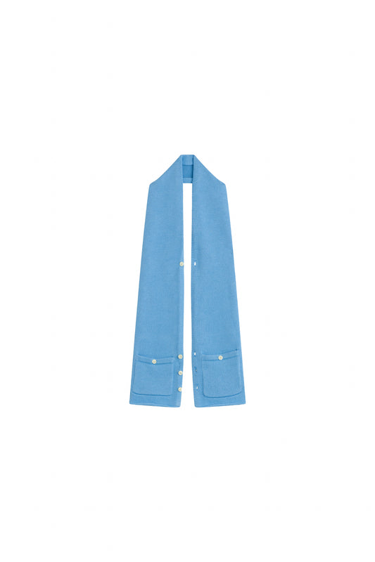 A YOON MAGDA BUTTON DOWN SCARF_BLUE