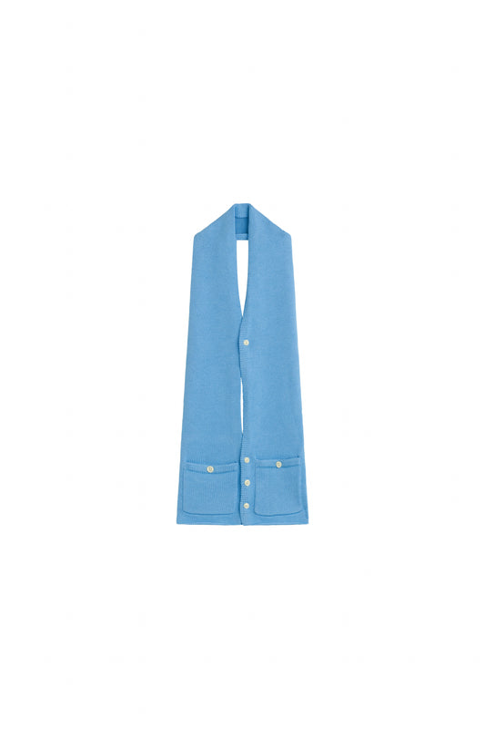 A YOON MAGDA BUTTON DOWN SCARF_BLUE