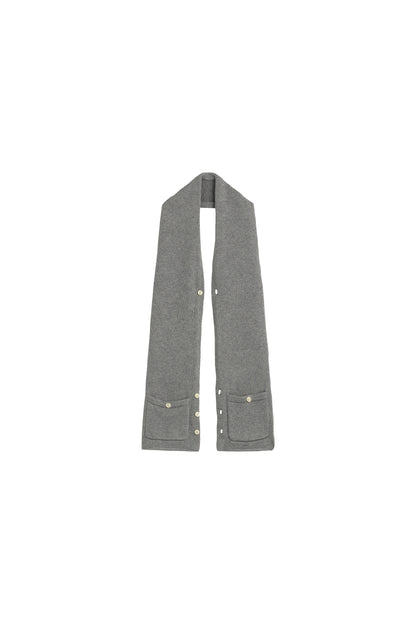 A YOON MAGDA BUTTON DOWN SCARF_GREY