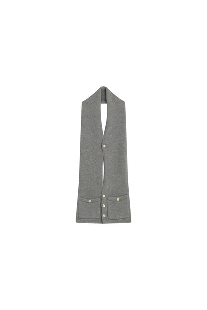 A YOON MAGDA BUTTON DOWN SCARF_GREY