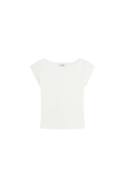 A Yoon Zora Boatneck tee white
